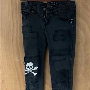 VINTAGE Skull and Crossbones Tripp Skinny pants